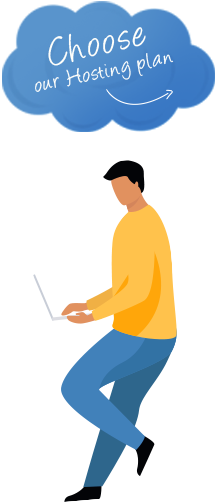 A person choosing which web hosting package they want